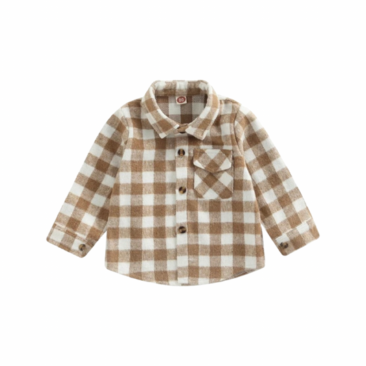 BROWN CHECKERED FLANNEL