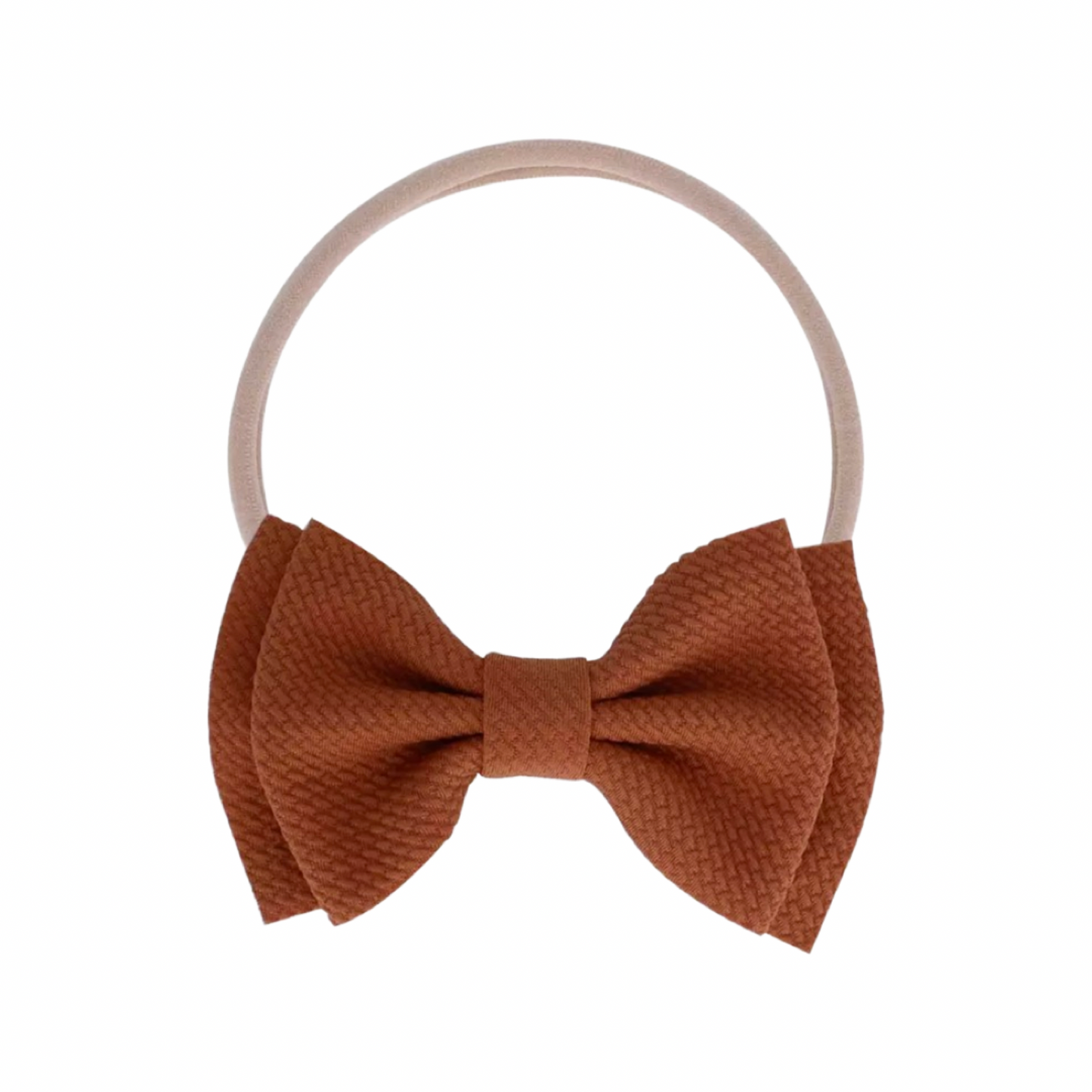 WAFFLE KNIT HEADBAND BOW