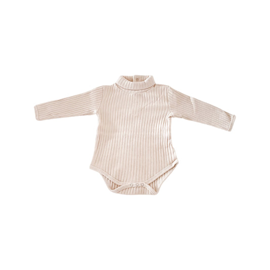 RIBBED TURTLENECK ONESIE