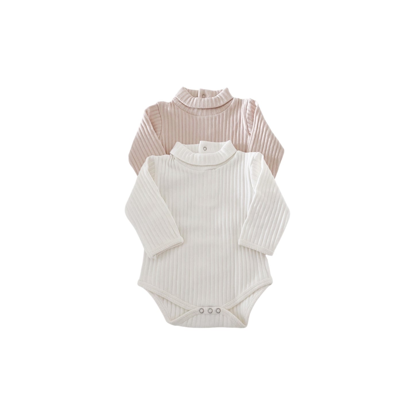 RIBBED TURTLENECK ONESIE