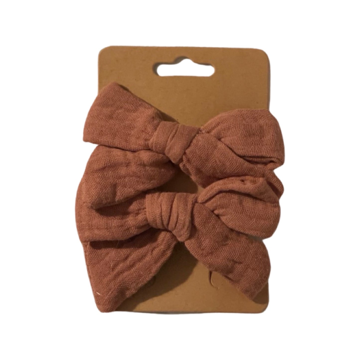 MUSLIN BABY BOW HAIR CLIPS